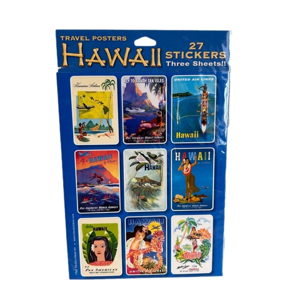 Travel Posters HAWAII Sticker Set Includes 27 Stickers